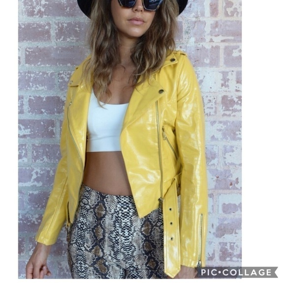 HP!!🎉🎉Fall Jacket-Motorcycle-Pop of Color - Picture 2 of 5